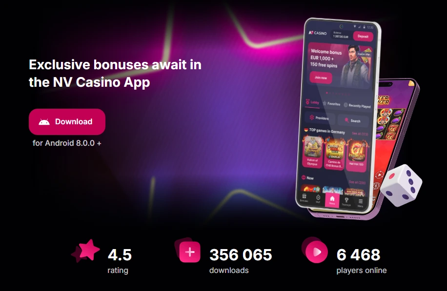 NV Casino APK download – Android aplikace a iOS mobilní přístup