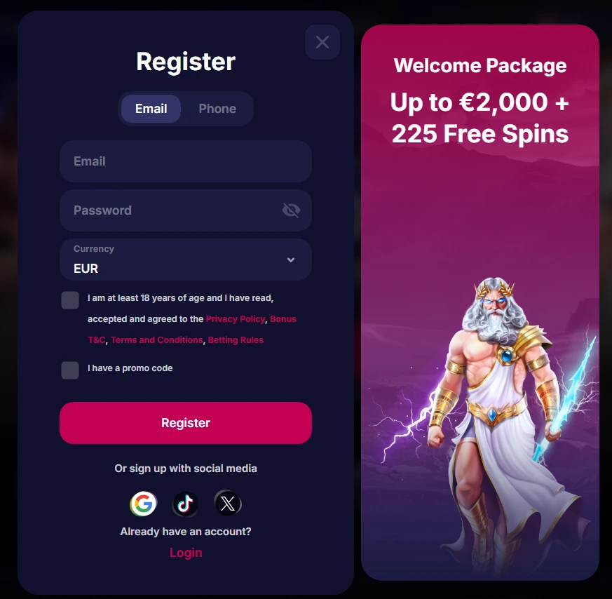 NV Casino registrace Česko – založení a ověření hráčského účtu